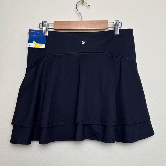(2) OLD NAVY Active High-Waisted PowerSoft Skort Set Black & White Medium NEW - Picture 10 of 11